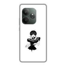 Чехлы Венсдей на Realme GT 6T Уэнсдей (AlphaPrint) (танец Уэнздей)