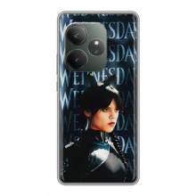 Чехлы Венсдей на Realme GT 6T Уэнсдей (AlphaPrint) (Уэнздей кошка)