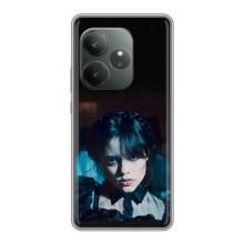 Чехлы Венсдей на Realme GT 6T Уэнсдей (AlphaPrint) (взгляд Уэнздей)