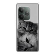 Чехол с рисунком кот на Realme GT 6T – Пара котов