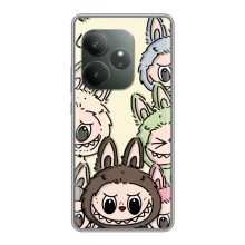 Чехол с Лабубу на Realme GT 6T – Коллаж Лабубу