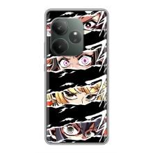 Силиконовые чехлы с глазами Anime для Реалми ГТ 6Т – Глаза на чорном