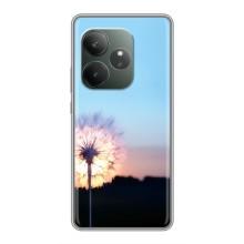 Силіконовий Чохол з кульбабками на Realme GT 6T – Захід з кульбабкою