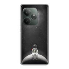 Силиконовый Чехол с принтом "Космонавты" на Realme GT 6T – Космонавт романтик