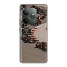 Чохол з принтом Формула 1 на Realme GT 6T – Боліди на трасі