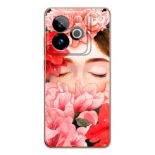 Чехлы (ART) Цветы на Realme GT 7 (VPrint) (Глаза в цветах)