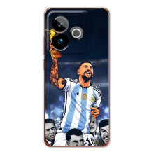 Чехлы для Realme GT 7 (Leo чемпион) (AlphaPrint) (Месси с кубком)