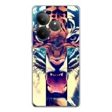 Чехлы с изображением разных животных для Realme GT 7 (Яркий Тигр)