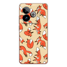 Чехлы с картинкой Лисички для Realme GT 7 (VPrint) – Лисички