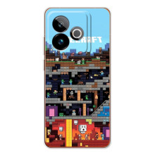 Чехол Майнкрафт на Realme GT 7 (AlphaPrint) Minecraft (фон Minecraft)