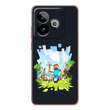 Чехол Майнкрафт на Realme GT 7 (AlphaPrint) Minecraft (персонажи Minecraft)
