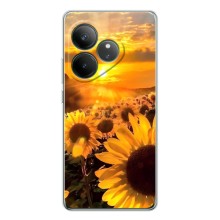 Чохол з Квітами для Realme GT 7 (поле соняшників)