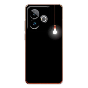 Чехол с картинками на черном фоне для Realme GT 7 – Лампочка