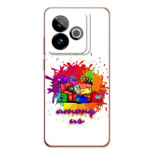 Чехол Амонг Ас для Realme GT 7 (AlphaPrint) (Яркий АмонгАс)