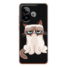 Чохол з принтом для Realme GT 7 (AlphaPrint) Модні коти (Сумний кіт)