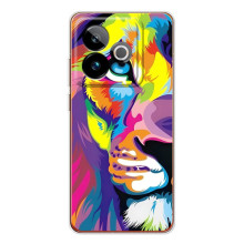 Чехол со Львом для Realme GT 7 (VPrint) (Яркий Лев)