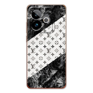 Чохол Стиль Louis Vuitton на Realme GT 7 – LV на білому