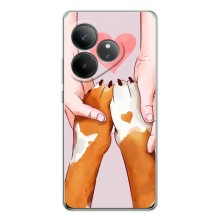 Чехол (ТПУ) Милые собачки для Realme GT 7 (Любовь к собакам)