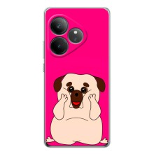 Чехол (ТПУ) Милые собачки для Realme GT 7 (Веселый Мопсик)