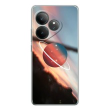 Чехол (ТПУ) с планетами на Realme GT 7 – Сатурн