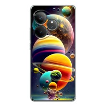 Чехол (ТПУ) с планетами на Realme GT 7 – Солнечна система