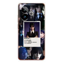Чехлы Венсдей на Realme GT 7 Уэнсдей (AlphaPrint) (коллаж Уэнздей)