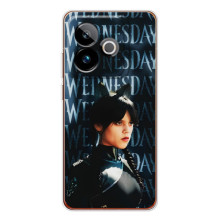 Чехлы Венсдей на Realme GT 7 Уэнсдей (AlphaPrint) (Уэнздей кошка)