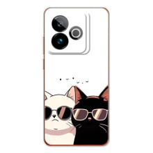 Чохол з малюнком кіт на Realme GT 7 (Коти в окулярах)