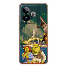 Печатный чехол с принтом Шрек для Realme GT 7 – Шрек и Фиона