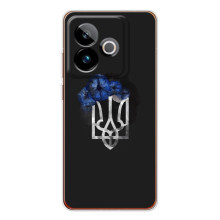 Чехол с украинским гербом на Realme GT 7 – Герб с цветком
