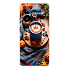 Чехол с уникальным дизайном «Осень с кофе» для Realme GT 7 – Кофе и тыквы