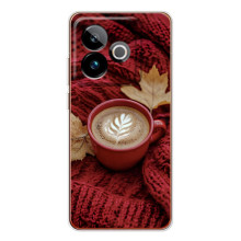 Чехол с уникальным дизайном «Осень с кофе» для Realme GT 7 – Кофе на пледе