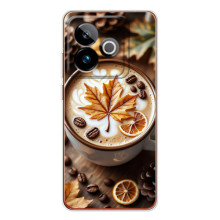 Чехол с уникальным дизайном «Осень с кофе» для Realme GT 7 – Пряный кофе