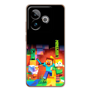 Чехлы для Realme GT 7 (Персонажи Майн Крафт) – Герой Майнкрафт
