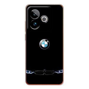 Силіконовий бампер з картинкою машини на Realme GT 7 (Чорний BMW)