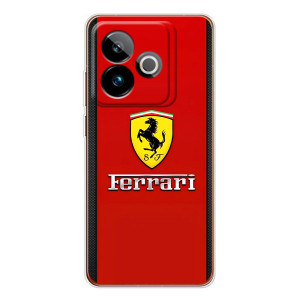 Силіконовий бампер з картинкою машини на Realme GT 7 (Ferrari Logo)