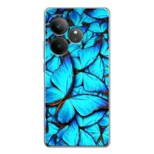 Силиконовый бампер с картинкой животных для Realme GT 7 (Крылья бабочек)