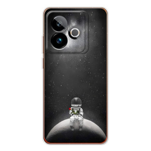 Силиконовый Чехол с принтом "Космонавты" на Realme GT 7 – Космонавт романтик