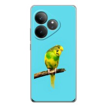 Силиконовый чехол с птичкой на Realme GT 7 – Попугайчик