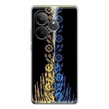 Силиконовый Чехол на Realme GT 7 – Патриотическая вышиванка