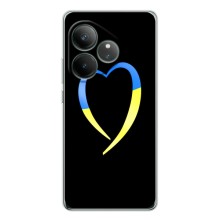 Силиконовый Чехол на Realme GT 7 (Я-Украина) (Украинское сердце)