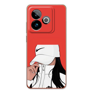Силиконовый Чехол на Realme GT 7 с картинкой Стильных Девушек – Девушка Nike