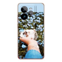 Чохли з зображенням різних тварин на Realme GT 7Pro (Їжачок в руці)