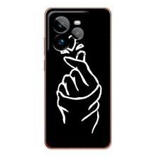 Чехлы (Знак сердечка) на Realme GT 7Pro – Сердце на черном
