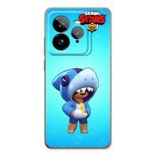 Чехол для Realme GT 7Pro Бравл Старс (VPrint) (Леон акула)