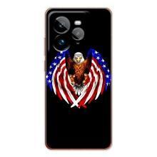 Чехол Флаг USA для Realme GT 7Pro – Крылья США