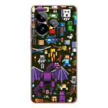 Чехол Майнкрафт на Realme GT 7Pro (AlphaPrint) Minecraft