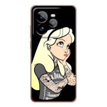 Чехол с печатью для Realme GT 7Pro - (Мода) (AlphaPrint) (Девочка в тату)