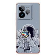 Чехол NASA для Realme GT 7Pro (AlphaPrint) (Космонавт фото)