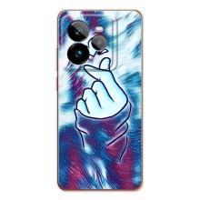 Чехол с принтом для Realme GT 7Pro (AlphaPrint - Знак сердечка)